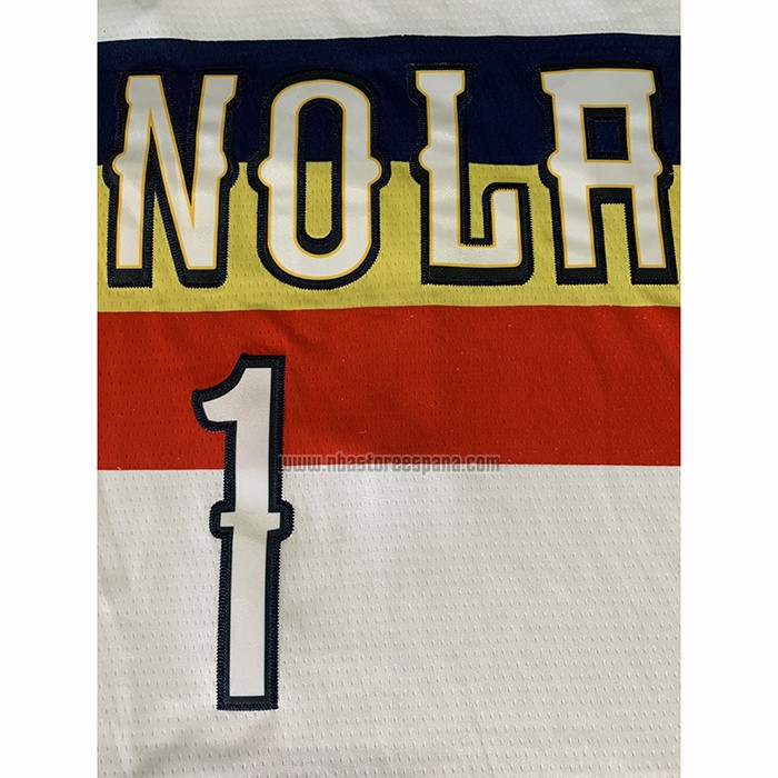 Camiseta New Orleans Pelicans Zion Williamson NO 1 Earned 2019-20 Blanco